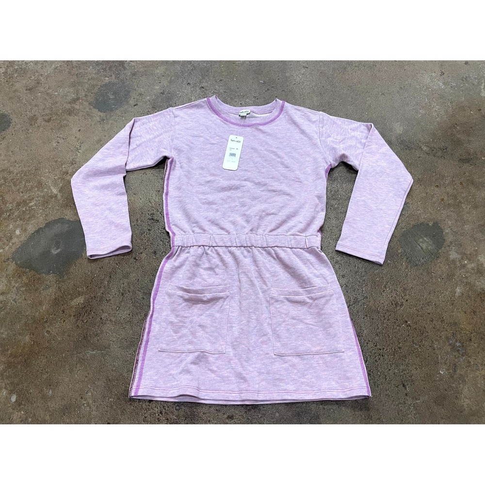 Splendid Cotton Candy Mini Dress Girls 14 Lilac Multi Elastic Waist Long Sleeve‎